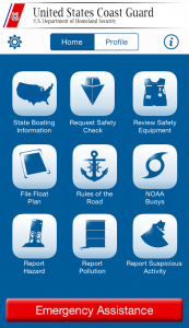 Boating Safety Mobile App home screen